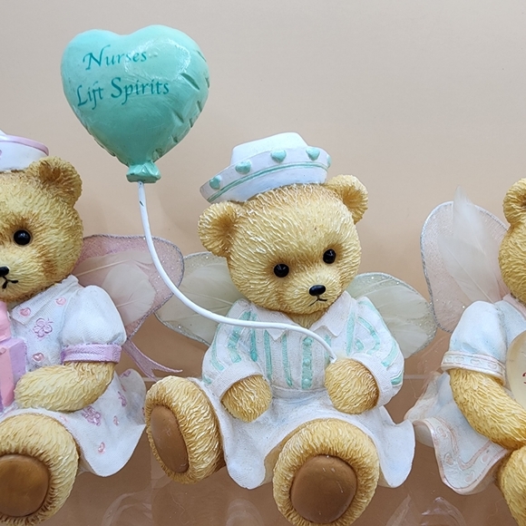 7 Nurses Bear-ers Of Mercy Angel Bears 3" Resin Figurine Lot Bearers - Picture 7 of 9
